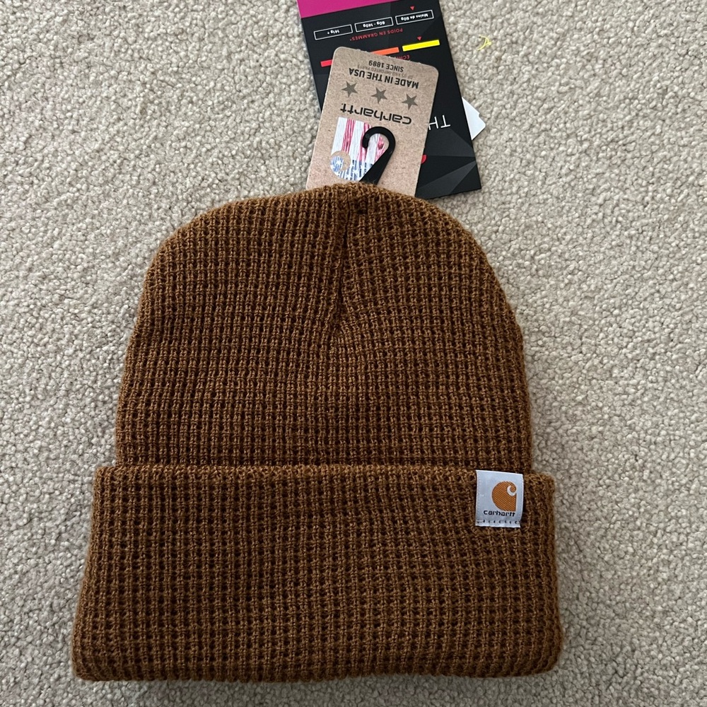 NWT Carhartt Thinsulate Brown Knit Beanie Hat